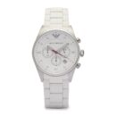 Emporio Armani Ladies White Chronograph Watch - AR5867